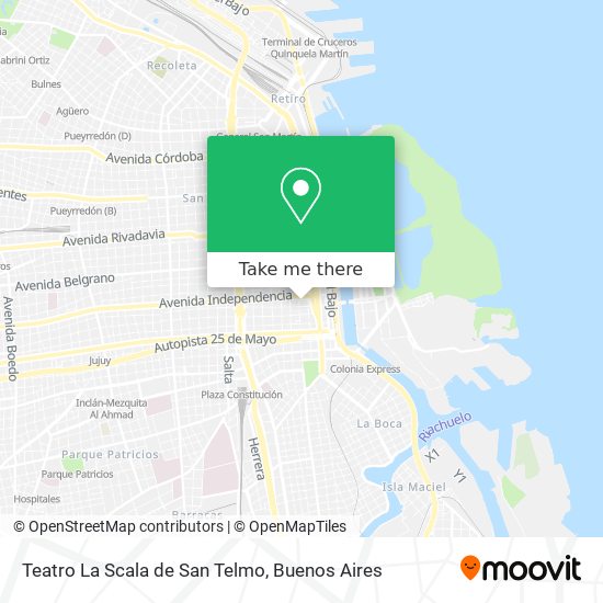 Teatro La Scala de San Telmo map