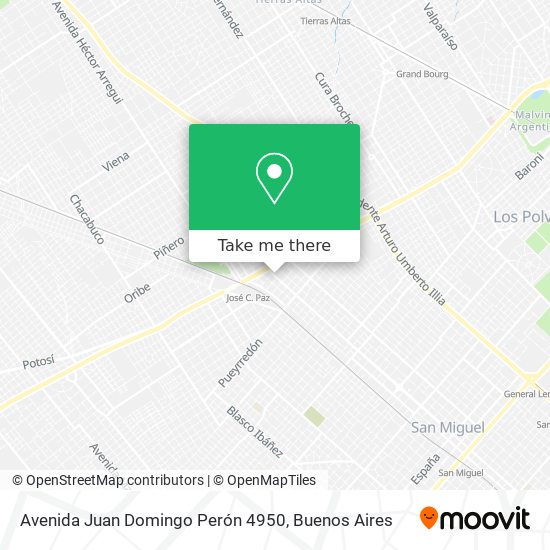 Avenida Juan Domingo Perón 4950 map