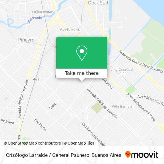 Mapa de Crisólogo Larralde / General Paunero