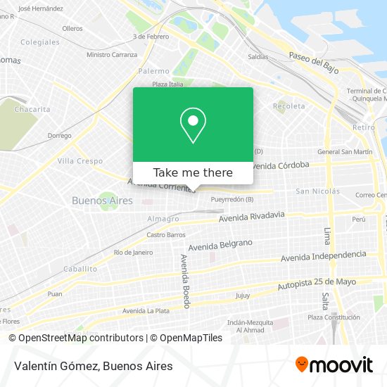 Valentín Gómez map