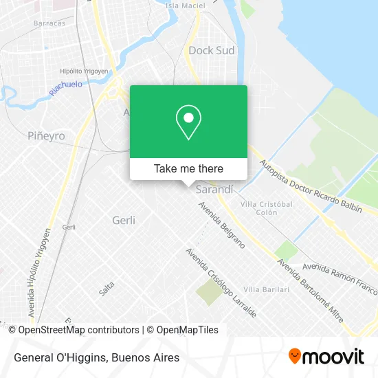 Mapa de General O'Higgins
