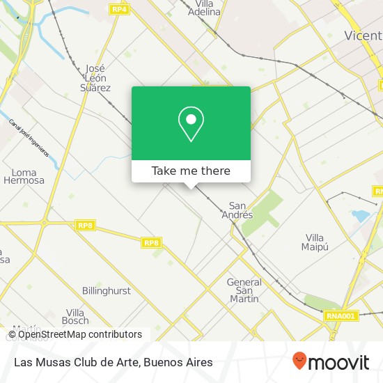 Las Musas Club de Arte map