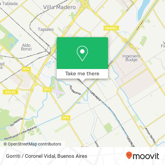 Gorriti / Coronel Vidal map