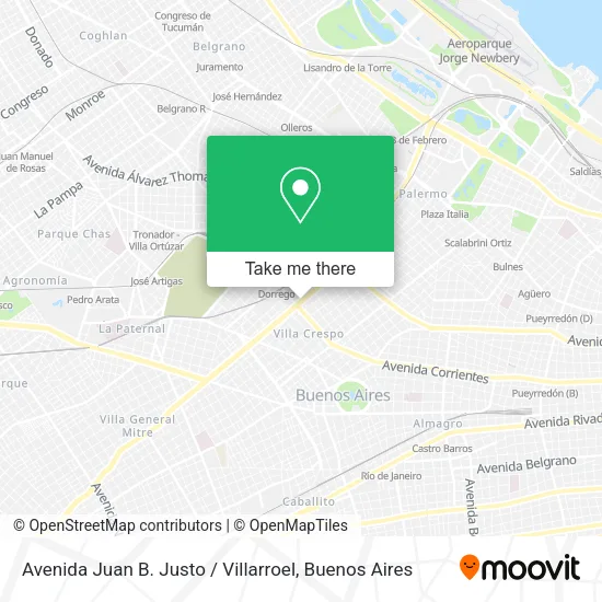 Avenida Juan B. Justo / Villarroel map