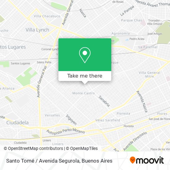 Santo Tomé / Avenida Segurola map