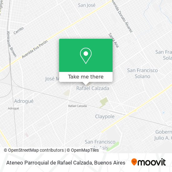 Ateneo Parroquial de Rafael Calzada map
