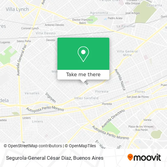 Mapa de Segurola-General César Díaz