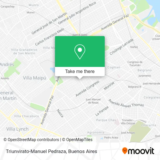 Mapa de Triunvirato-Manuel Pedraza