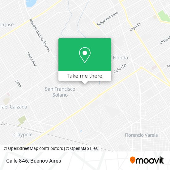 Calle 846 map