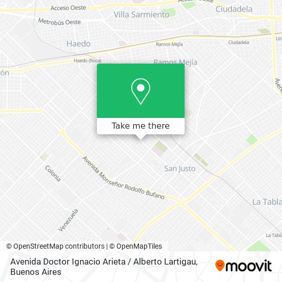 Avenida Doctor Ignacio Arieta / Alberto Lartigau map