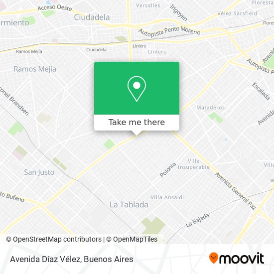 Avenida Díaz Vélez map