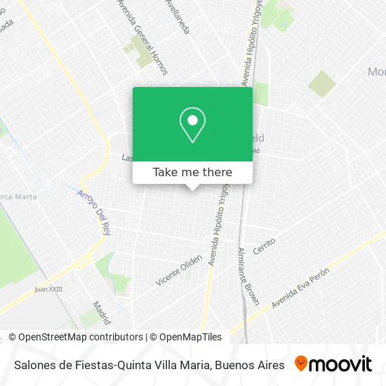 Mapa de Salones de Fiestas-Quinta Villa Maria