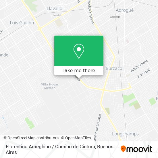 Florentino Ameghino / Camino de Cintura map