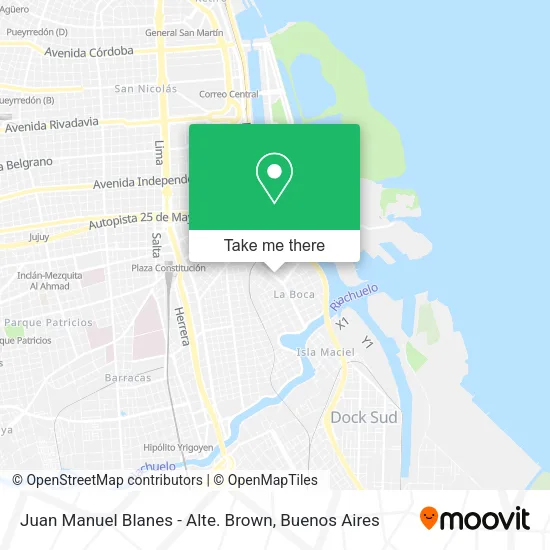 Juan Manuel Blanes - Alte. Brown map