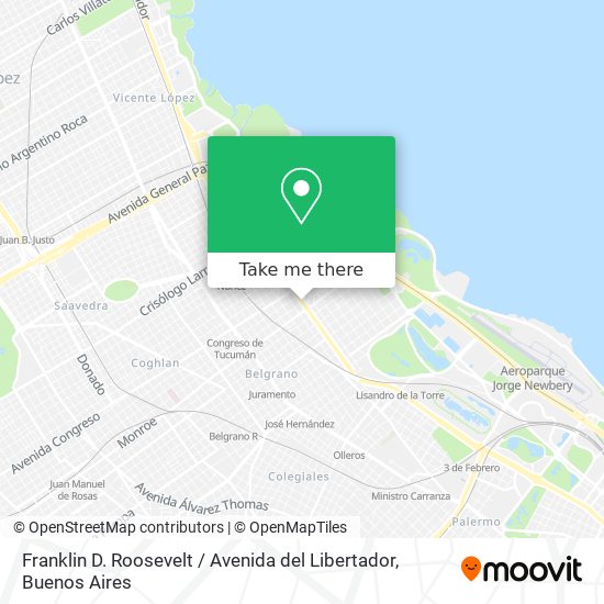 Mapa de Franklin D. Roosevelt / Avenida del Libertador