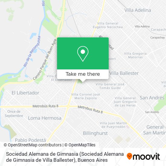 Sociedad Alemana de Gimnasia (Sociedad Alemana de Gimnasia de Villa Ballester) map