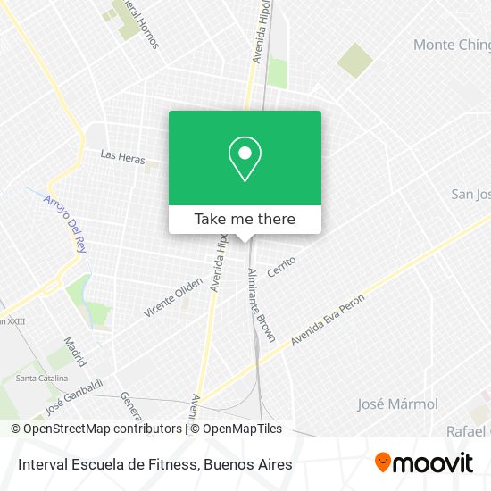 Mapa de Interval Escuela de Fitness