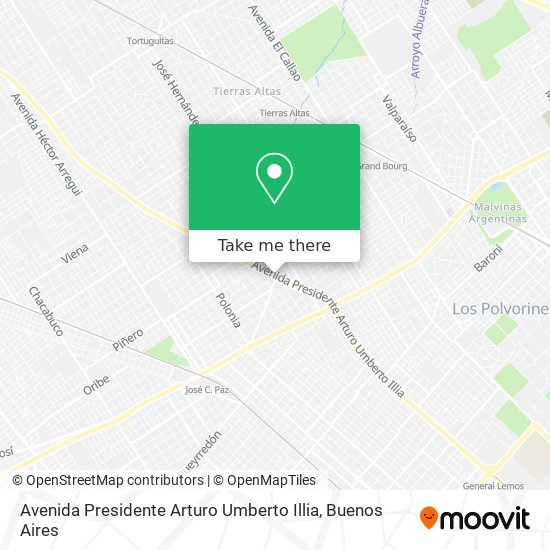 Avenida Presidente Arturo Umberto Illia map