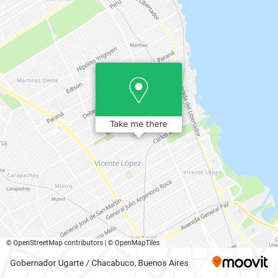 Gobernador Ugarte / Chacabuco map