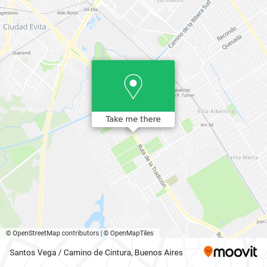 Santos Vega / Camino de Cintura map