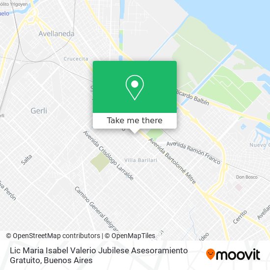 Lic Maria Isabel Valerio Jubilese Asesoramiento Gratuito map