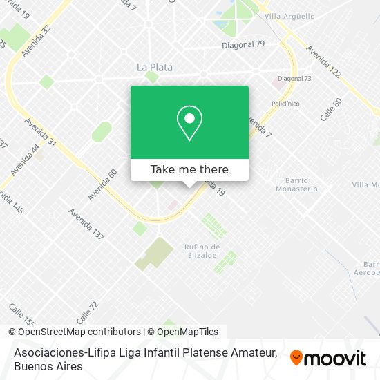 Asociaciones-Lifipa Liga Infantil Platense Amateur map