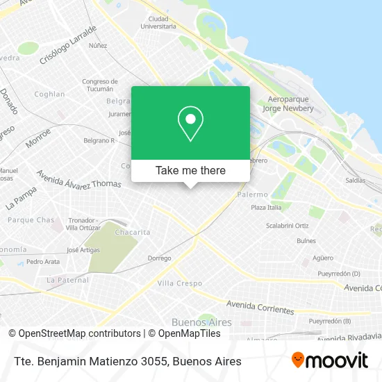 Tte. Benjamin Matienzo 3055 map