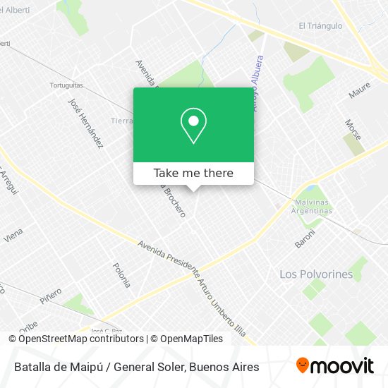 Batalla de Maipú / General Soler map