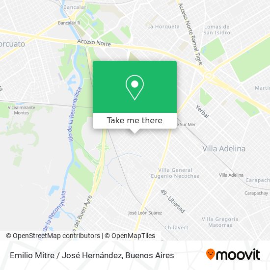 Emilio Mitre / José Hernández map