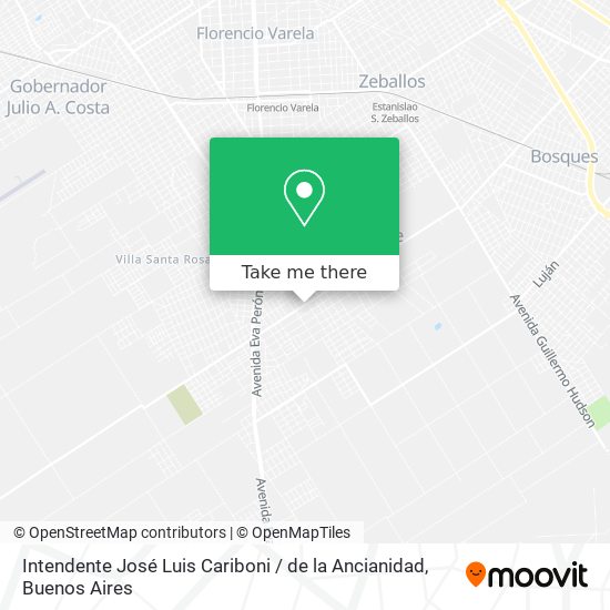 Mapa de Intendente José Luis Cariboni / de la Ancianidad