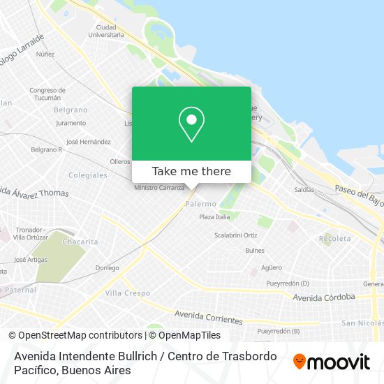 Avenida Intendente Bullrich / Centro de Trasbordo Pacífico map