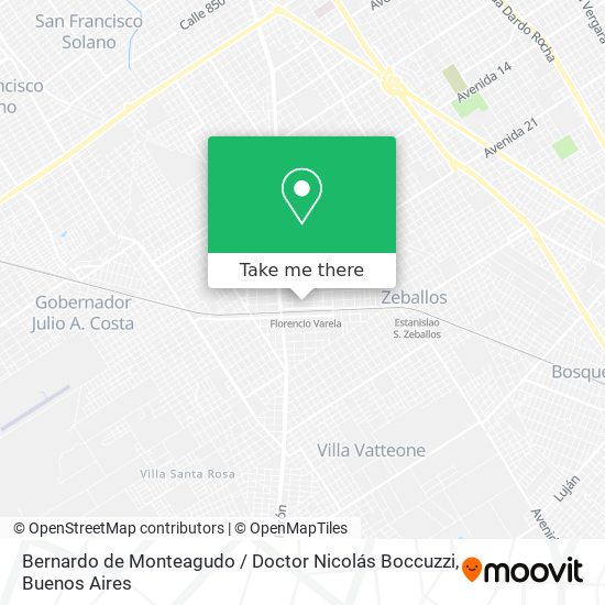 Bernardo de Monteagudo / Doctor Nicolás Boccuzzi map