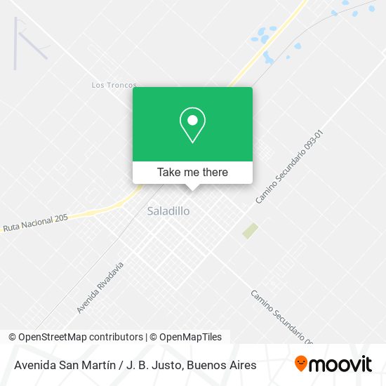 Mapa de Avenida San Martín / J. B. Justo