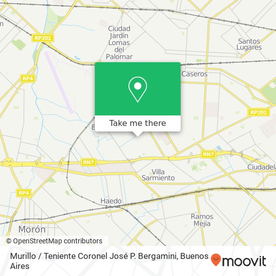 Murillo / Teniente Coronel José P. Bergamini map