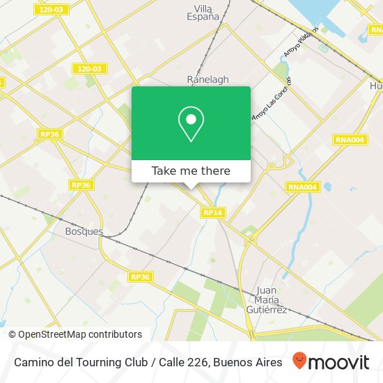 Camino del Tourning Club / Calle 226 map