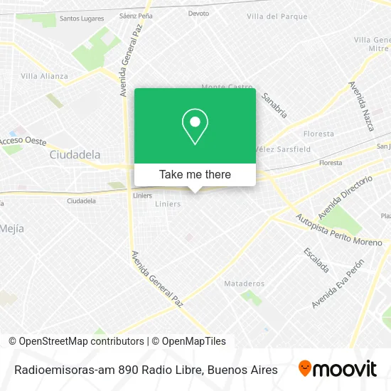 Radioemisoras-am 890 Radio Libre map