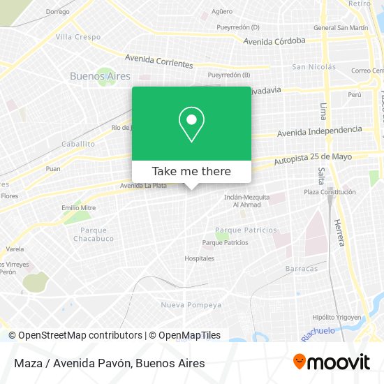 Mapa de Maza / Avenida Pavón