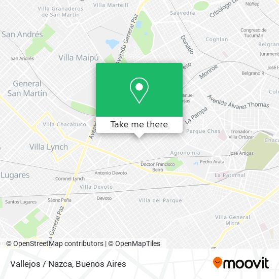 Mapa de Vallejos / Nazca