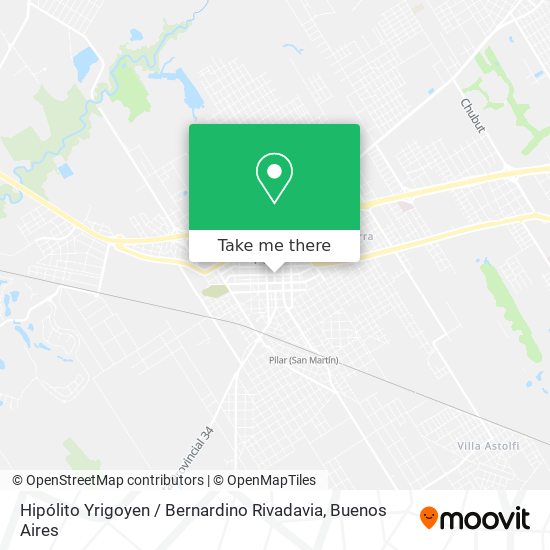 Mapa de Hipólito Yrigoyen / Bernardino Rivadavia