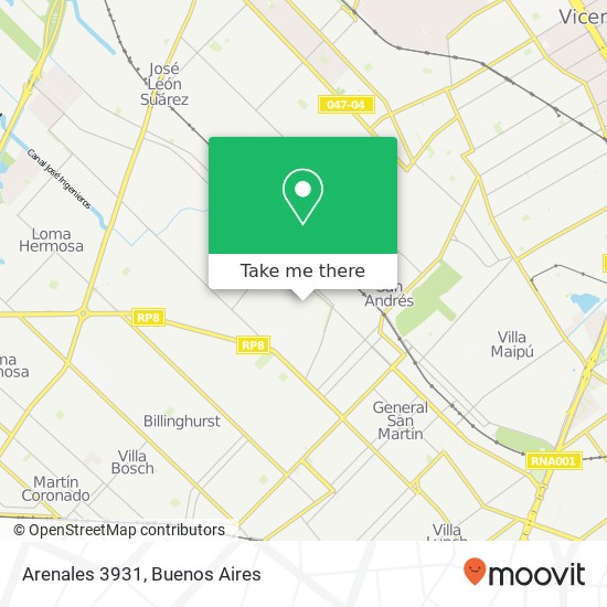 Arenales 3931 map