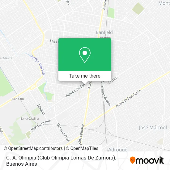 Mapa de C. A. Olimpia (Club Olimpia Lomas De Zamora)
