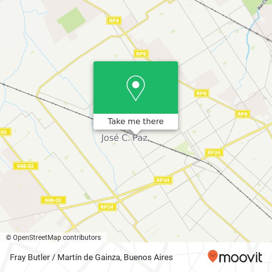 Fray Butler / Martín de Gainza map