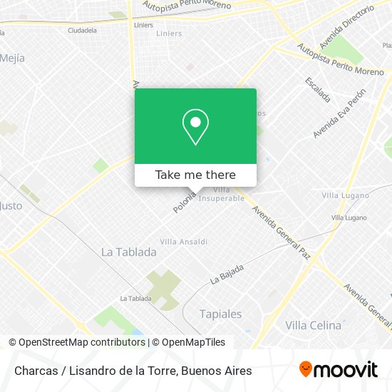 Charcas / Lisandro de la Torre map