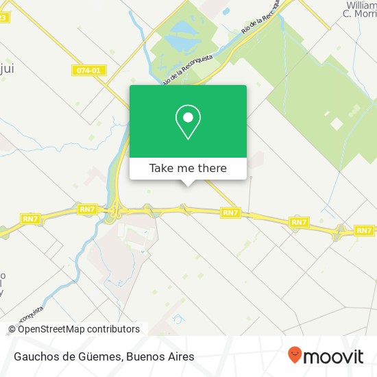 Gauchos de Güemes map