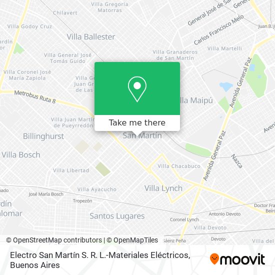 Electro San Martín S. R. L.-Materiales Eléctricos map