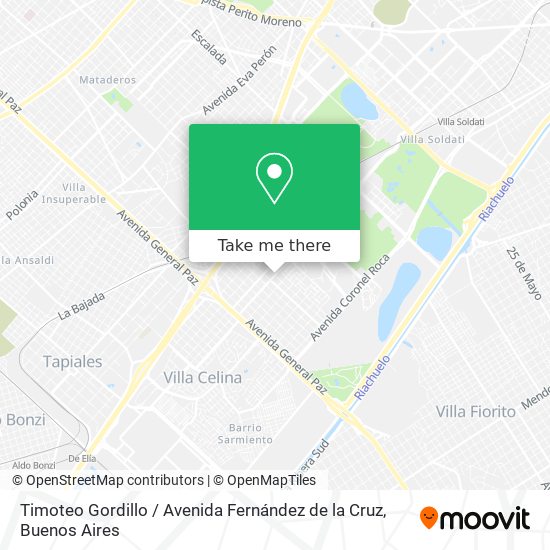 Mapa de Timoteo Gordillo / Avenida Fernández de la Cruz