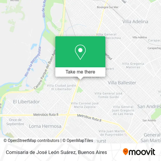 Mapa de Comisaria de José León Suárez
