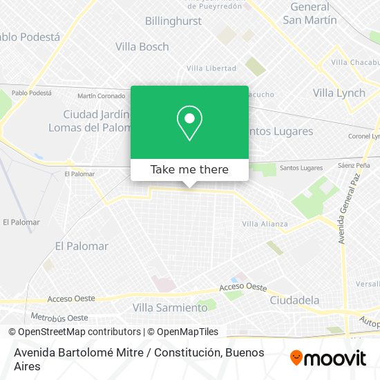 Avenida Bartolomé Mitre / Constitución map