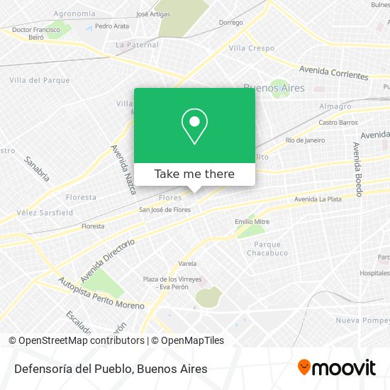 Defensoría del Pueblo map