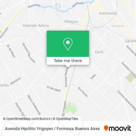 Avenida Hipólito Yrigoyen / Formosa map